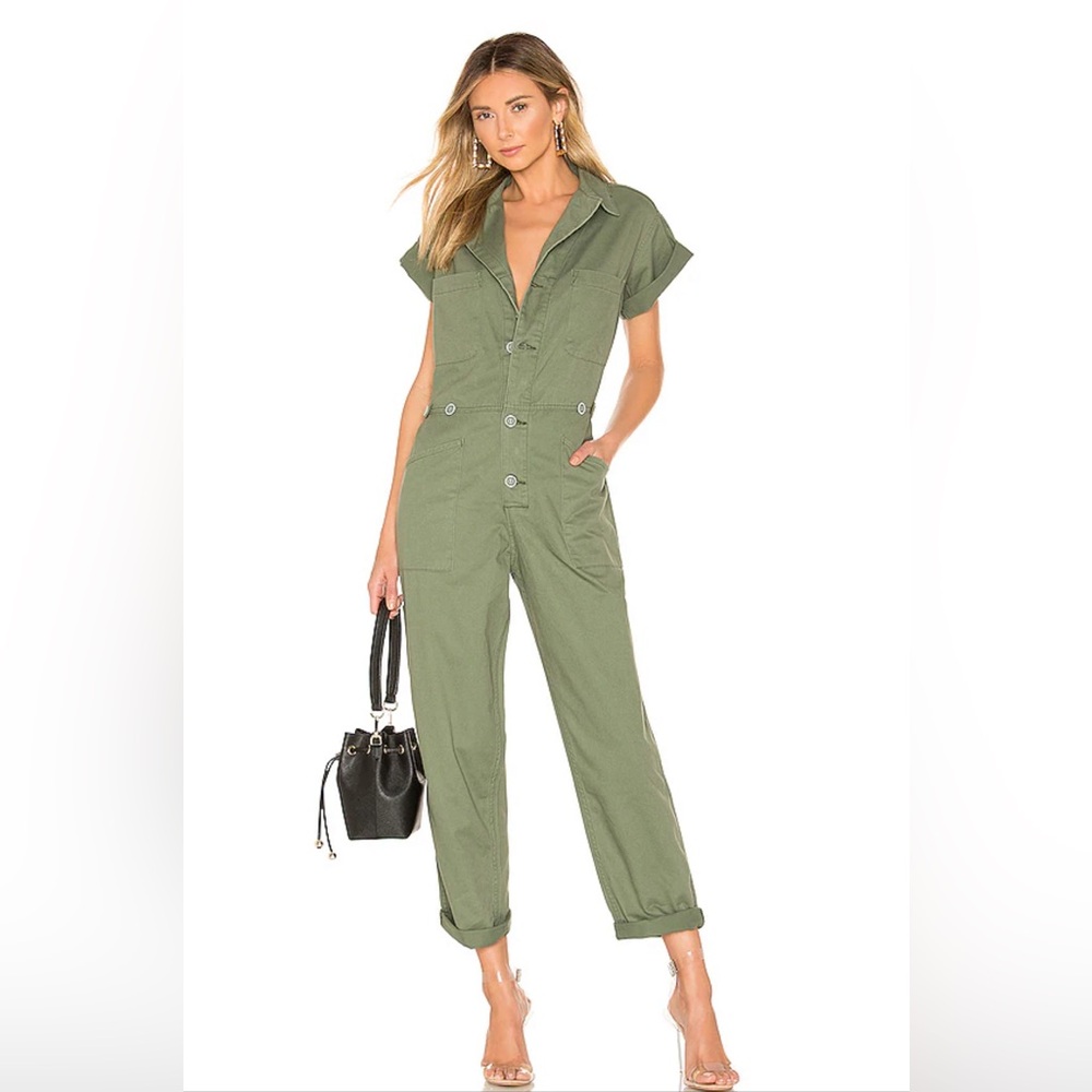 Pistola Olive Green short sleeve Jumpsuit size S